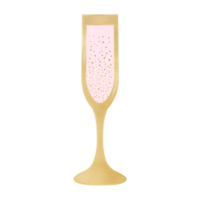 rosa och guld champagne glas png