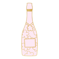 rosado lujo alcohol botella con etiqueta png