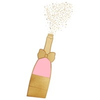 Poping Golden Alcohol Bottle png