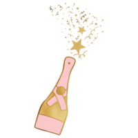 Golden Alcohol Bottle With Stars png