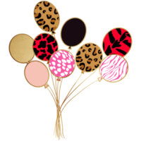 Animal Print Party Balloons png