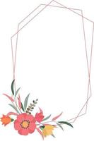 ilustración de marco floral vector