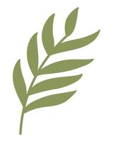 Doodle flat clipart simple leaf. Easy to change color. vector