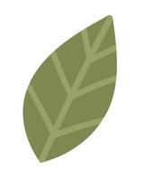 Doodle flat clipart simple leaf. Easy to change color. vector