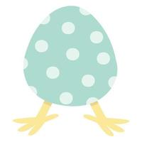 doodle flat clipart cute little chick in egg shell vector