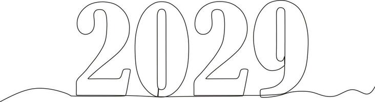 New year continuous line drawing,vector,illustration vector