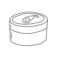 Vector jar with hand cream sketch. Hand drawn cream doodle illustration