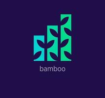 Creative bamboo logo design. Modern design color. Organic lifestyle logo template. vector. vector