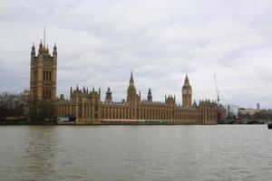 A view of the Houses of Parliament in London across the River Thames photo