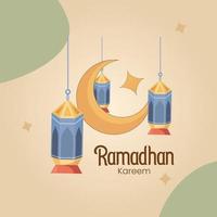 Ramadan Kareem Illustration Background vector