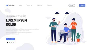 Web page design templates for data analysis,, consulting, social media marketing. Modern vector illustration concepts for website and mobile website development.. Modern vector flat illustration.