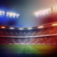 Sports football stadium blurred background - image photo