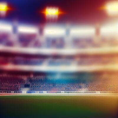 Sports football stadium blurred background - image