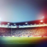 Sports football stadium blurred background - image photo