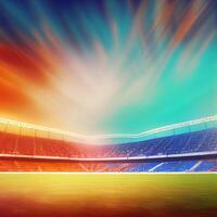 Sports football stadium blurred background - image photo