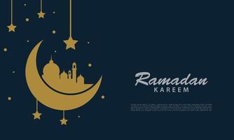 Islamic mosque background ramadan kareem vector