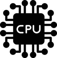 ilustración de diseño de icono de vector de cpu