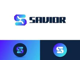 Abstract and Modern Letter S Logo Design with Blue Gradient Style. Suitable for Business and Technology Company Logo vector