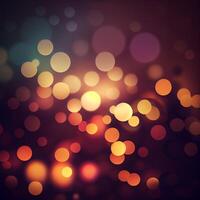 Dark background bright bokeh glow circles - image photo