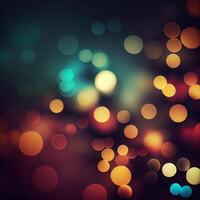 Dark background bright bokeh glow circles - image photo