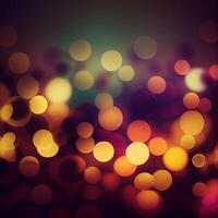 Dark background bright bokeh glow circles - image photo