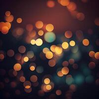 Dark background bright bokeh glow circles - image photo