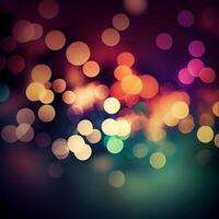 Dark background bright bokeh glow circles - image photo