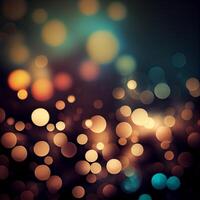 Dark background bright bokeh glow circles - image photo