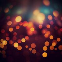 Dark background bright bokeh glow circles - image photo