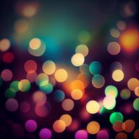 Dark background bright bokeh glow circles - image photo