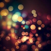 Dark background bright bokeh glow circles - image photo
