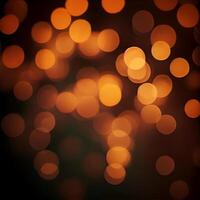 Dark background, bright yellow bokeh, glowing circles - image photo