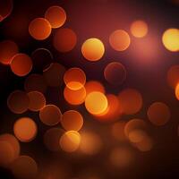 Dark background, bright yellow bokeh, glowing circles - image photo