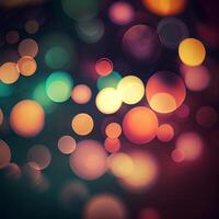 Dark background bright bokeh glow circles - image photo