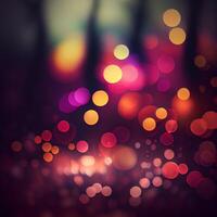 Dark background bright bokeh glow circles - image photo