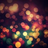 Dark background bright bokeh glow circles - image photo