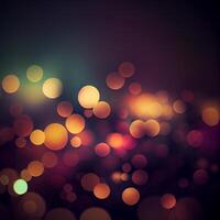 Dark background bright bokeh glow circles - image photo