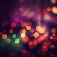 Dark background bright bokeh glow circles - image photo