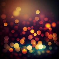 Dark background bright bokeh glow circles - image photo