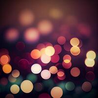 Dark background bright bokeh glow circles - image photo
