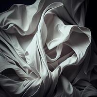 Texture pattern crumpled white fabric background - image photo