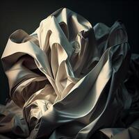 Texture pattern crumpled white fabric background - image photo