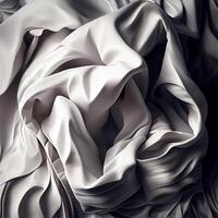 Texture pattern crumpled white fabric background - AI generated image photo