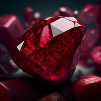 Red ruby stone texture background - image photo