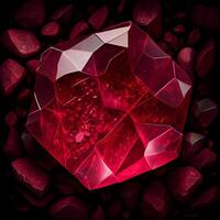 Red ruby stone texture background - image photo