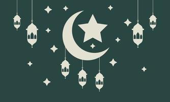 Ramadan islamic greeting moon Star for ramadan kareem vector