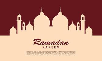 Ramadán islámico saludo para Ramadán kareem vector