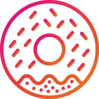 Ilustración de diseño de icono de vector de donut