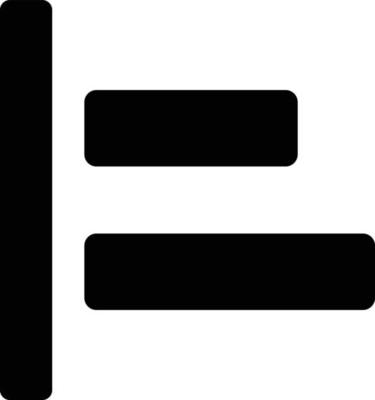Left alignment Vector Icon Design Illustration