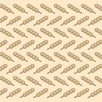 Pentol or meatballs pattern food background vector
